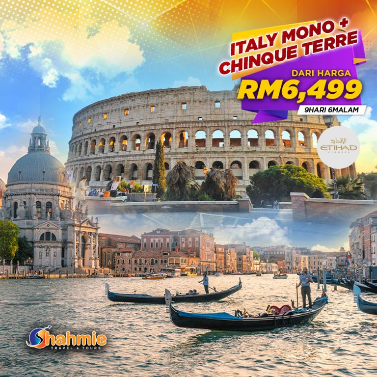 Italy Mono + Cinque Terre 9H6M dari RM6499