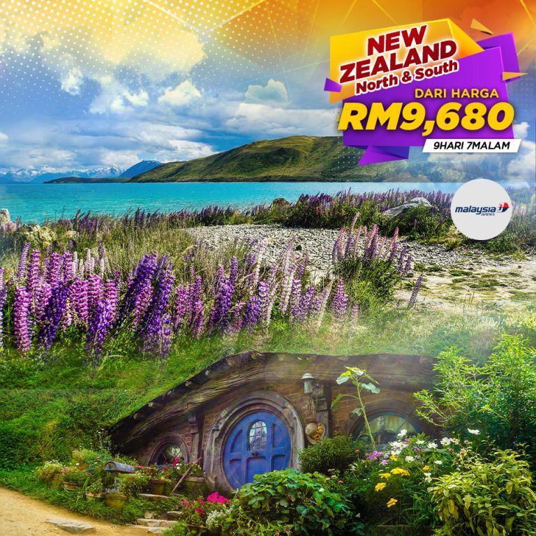 New Zealand (North & South) 9H7M dari RM9680