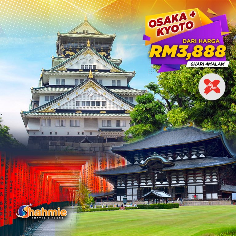 Osaka + Kyoto 6H4M dari RM3888